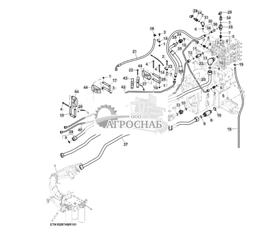 Трубопроводы SCV, высокий расход, без сцепки, задняя быстроразъемная муфта 12 дюйма, PST (12) ( - 804100) - ST849163 798.jpg